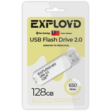 USB Flash накопитель 128Gb Exployd 650 White