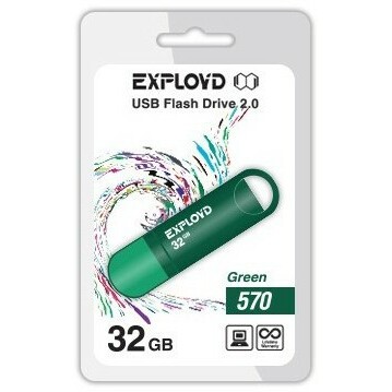 USB Flash накопитель 32Gb Exployd 570 Green