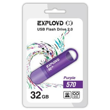 USB Flash накопитель 32Gb Exployd 570 Purple