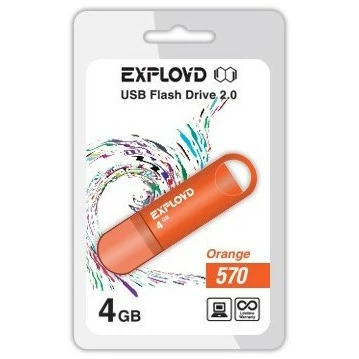 USB Flash накопитель 4Gb Exployd 570 Orange