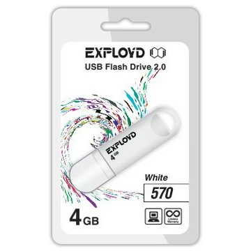 USB Flash накопитель 4Gb Exployd 570 White