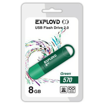 USB Flash накопитель 8Gb Exployd 570 Green