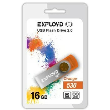 USB Flash накопитель 16Gb Exployd 530 Orange