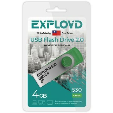 USB Flash накопитель 4Gb Exployd 530 Green