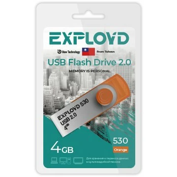 USB Flash накопитель 4Gb Exployd 530 Orange