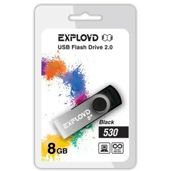 USB Flash накопитель 8Gb Exployd 530 Black