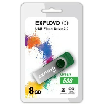 USB Flash накопитель 8Gb Exployd 530 Green