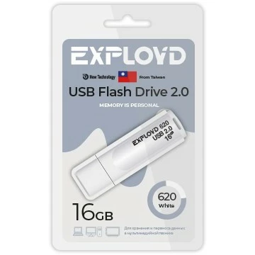 USB Flash накопитель 16Gb Exployd 620 White