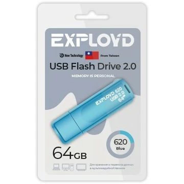 USB Flash накопитель 64Gb Exployd 620 Blue