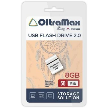 USB Flash накопитель 8Gb OltraMax 50 White
