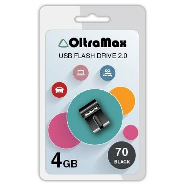 USB Flash накопитель 4Gb OltraMax 70 Black