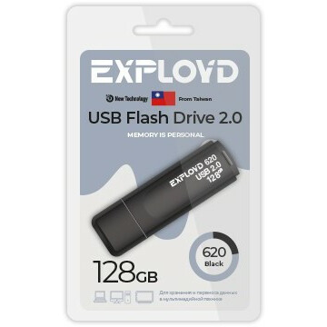 USB Flash накопитель 128Gb Exployd 620 Black