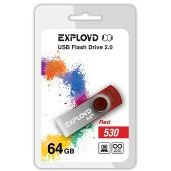 USB Flash накопитель 64Gb Exployd 530 Red