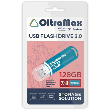 USB Flash накопитель 128Gb OltraMax 230 Steel Blue