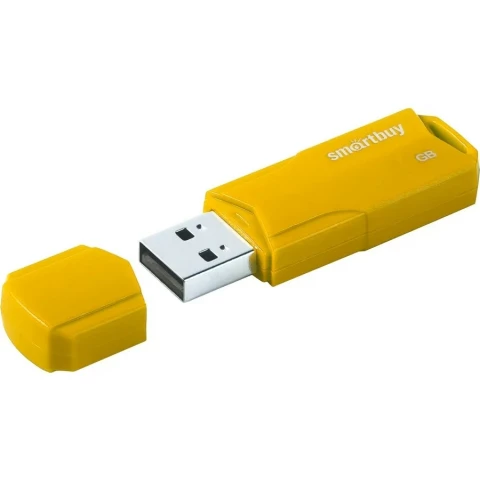 USB Flash накопитель 8Gb SmartBuy Clue Yellow (SB8GBCLU-Y)