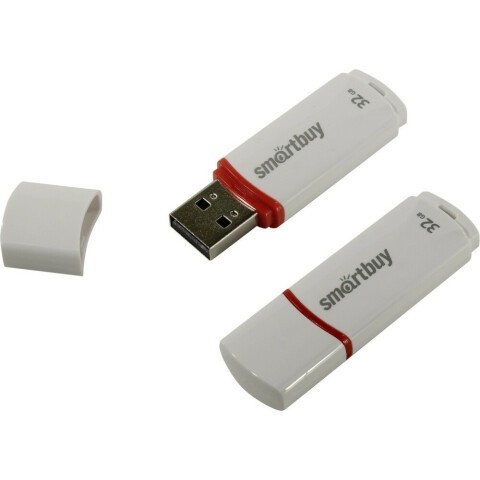 USB Flash накопитель 32Gb SmartBuy Crown Compact White (SB32GBCRW-W_C)
