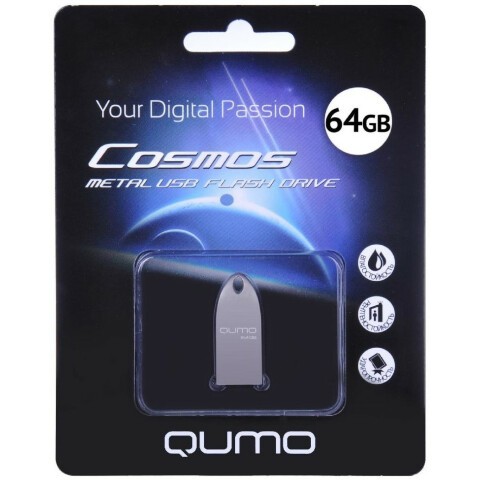 USB Flash накопитель 64Gb QUMO Cosmos Silver