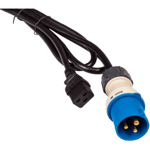 Кабель питания IEC-320-C19 - IEC-309, 2.5м, Lanmaster LAN-PP9M/19-2.5-BK