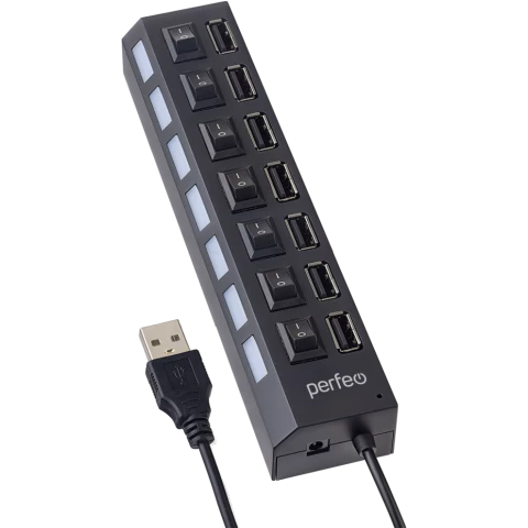 USB-концентратор Perfeo PF-H033 Black
