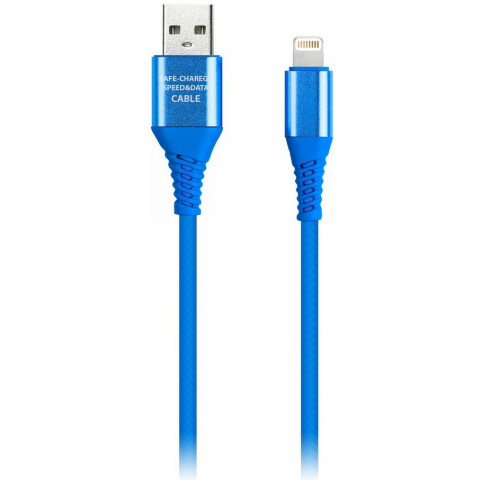 Кабель USB - Lightning, 1м, Smartbuy iK-512ERGbox blue