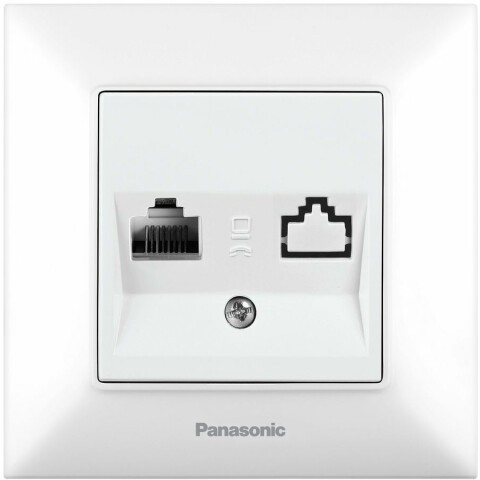 Розетка телефонная Panasonic WNTC04022WH-RU
