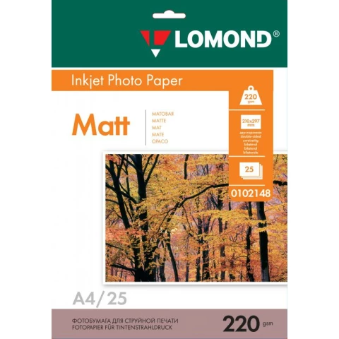 Бумага Lomond 0102148 (A4, 220 г/м2, 25 листов)
