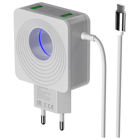 Сетевое зарядное устройство More Choice NC48a White