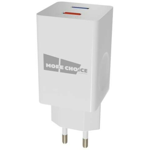 Сетевое зарядное устройство More Choice NC55QC White