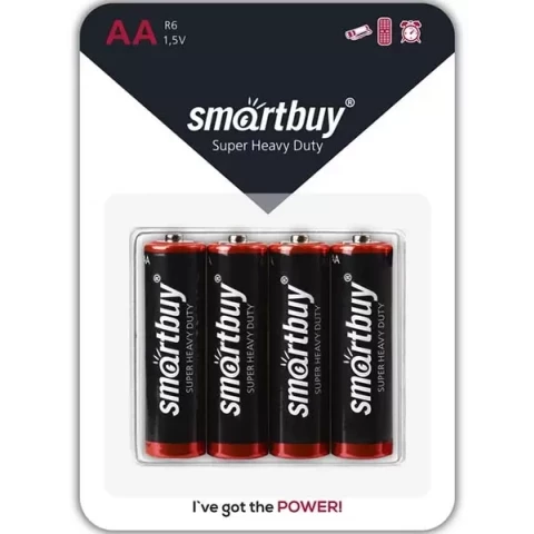 Батарейка SmartBuy R6/4B (AA, 4 шт)