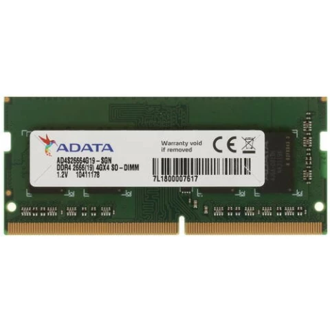 Оперативная память 4Gb DDR4 2666MHz ADATA SO-DIMM (AD4S26664G19-BGN) OEM