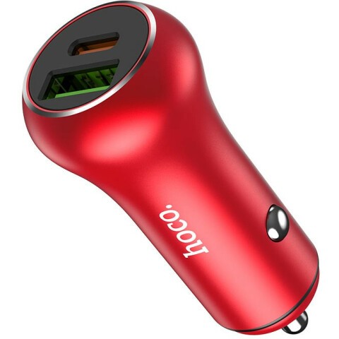 Автомобильное зарядное устройство HOCO Z38 Resolute Red