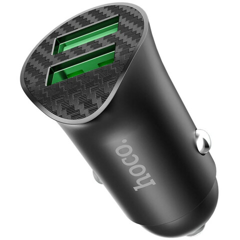 Автомобильное зарядное устройство HOCO Z39 Black + MicroUSB Cable