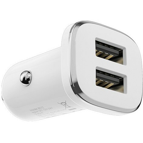Автомобильное зарядное устройство Borofone BZ12 Lasting White + Type-C Cable