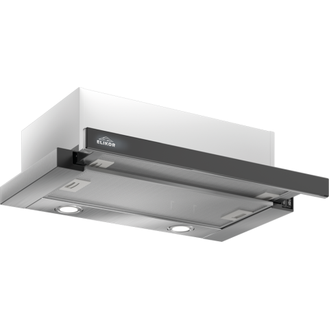 Вытяжка Elikor Интегра Glass 45Н-400-В2Д Stainless Steel/Glass Black