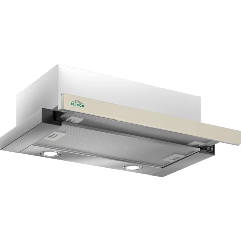 Вытяжка Elikor Интегра Glass 50Н-400-В2Д Stainless Steel/Glass Beige