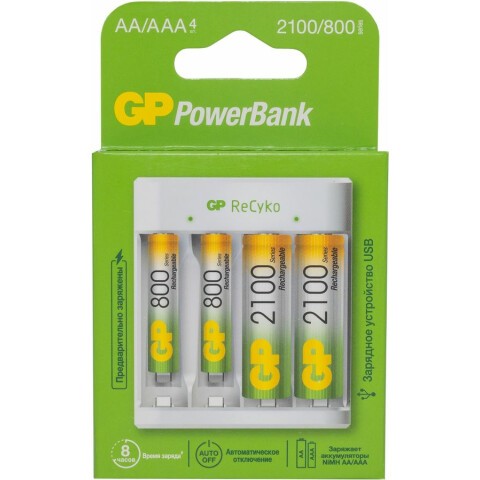 Зарядное устройство для аккумуляторов GP GPE411210/80-2CRB4