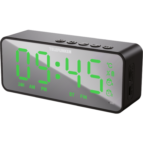 Радиобудильник Telefunken TF-1710B Black/Green