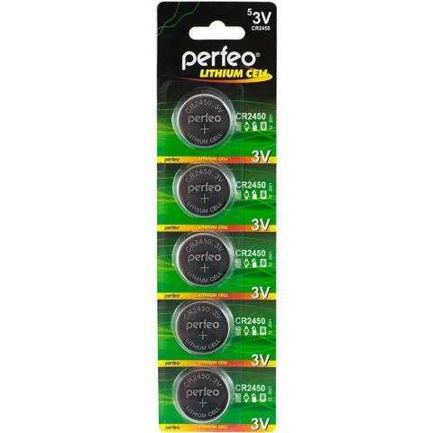 Батарейка Perfeo CR2450/5BL (5 шт)