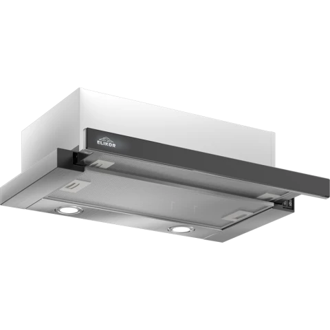 Вытяжка Elikor Интегра Glass 60Н-400-В2Д Stainless Steel/Glass Black