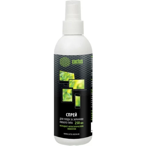 Спрей для чистки Cactus CS-S3002 LCD-мониторов, мобильных телефонов, 250 мл