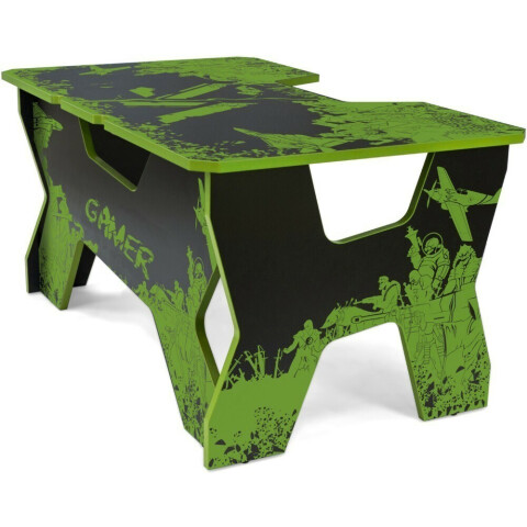 Игровой стол Generic Comfort Gamer2/VS/NE Black/Green