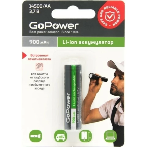 Аккумулятор GoPower (AA, 900mAh, 1 шт)