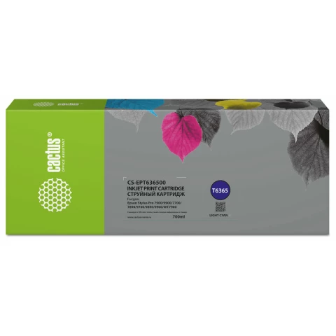 Картридж Cactus CS-EPT636500 Light Blue