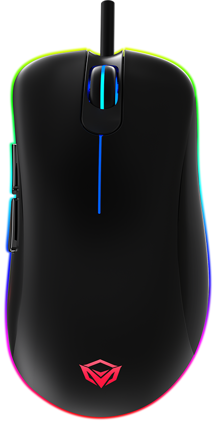 Игровая мышь MeeTion RGB Light GM19 с подсветкой, черный 