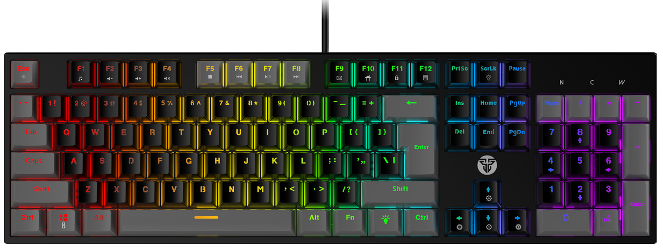 Игровая клавиатура Fantech ATOM108 MK886 механическая, черный 