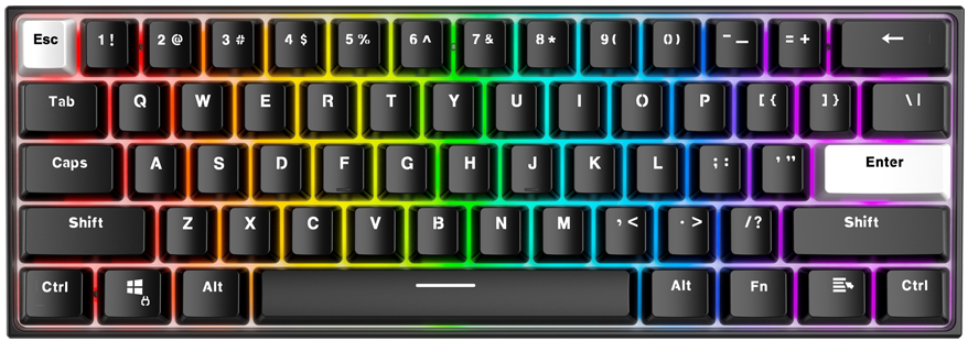 Клавиатура Fantech Maxfit61 MK857 RGB механическая, черный