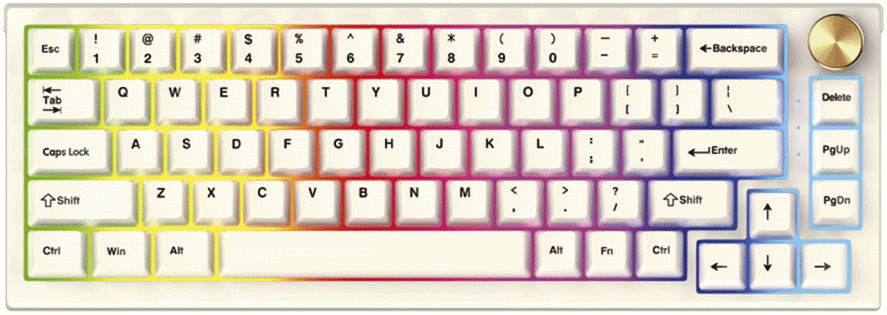 Игровая клавиатура Fantech Maxfit 67 RGB механическая, белый