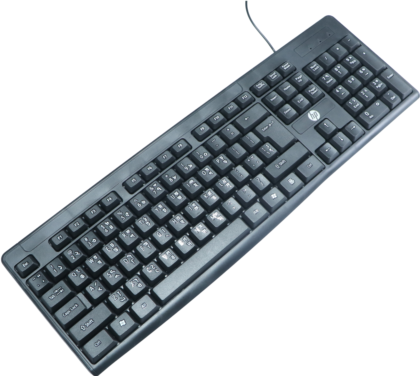 Клавиатура HP K1600 мембранная, черный