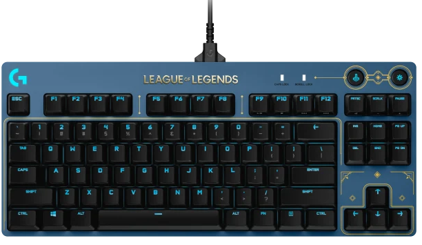 Игровая клавиатура Logitech G PRO League of Legends Edition механическая, синий