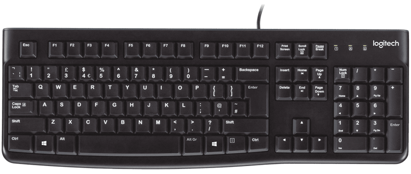 Клавиатура Logitech Keyboard K120 мембранная, черный